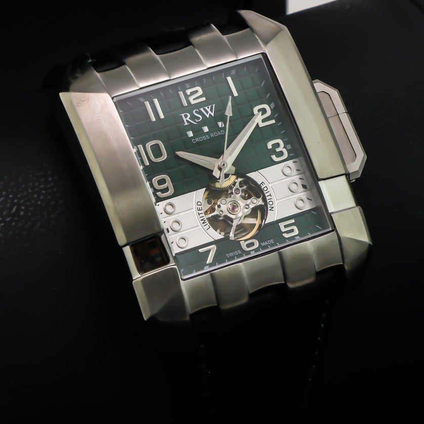 RSWA152OH-SL-12 Swiss Made RSW Cross Road Open Heart Automatic watch