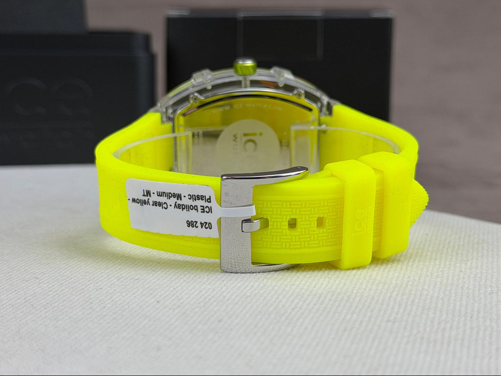 [ICE-WATCH] 024286 ICE boliday clear yellow skeleton date medium tonneau