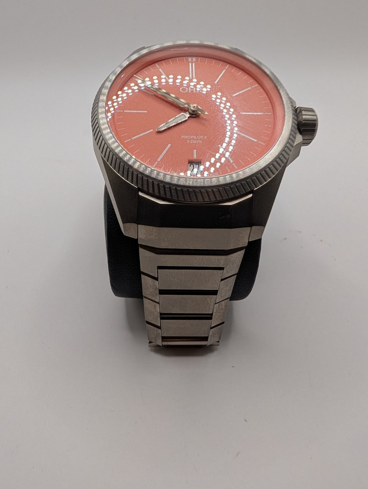 Oris ProPilot x Calibre 400 Automatic Watch 39mm Titanium Pink