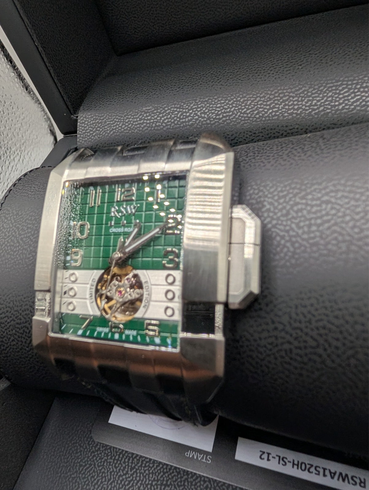 RSWA152OH-SL-12 Swiss Made RSW Cross Road Open Heart Automatic watch
