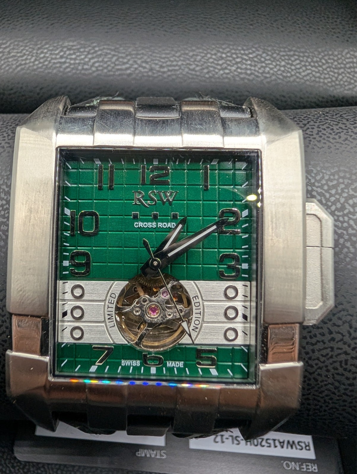 RSWA152OH-SL-12 Swiss Made RSW Cross Road Open Heart Automatic watch