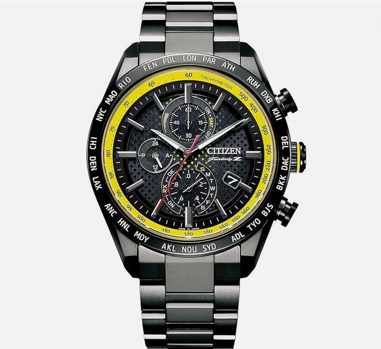 Citizen Nissan Fairlady Z  AT8185-89E Men's Black Yellow Men's Watch New in Box
