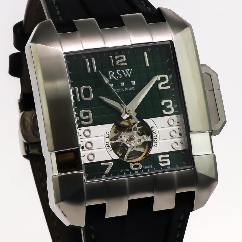 RSWA152OH-SL-12 Swiss Made RSW Cross Road Open Heart Automatic watch