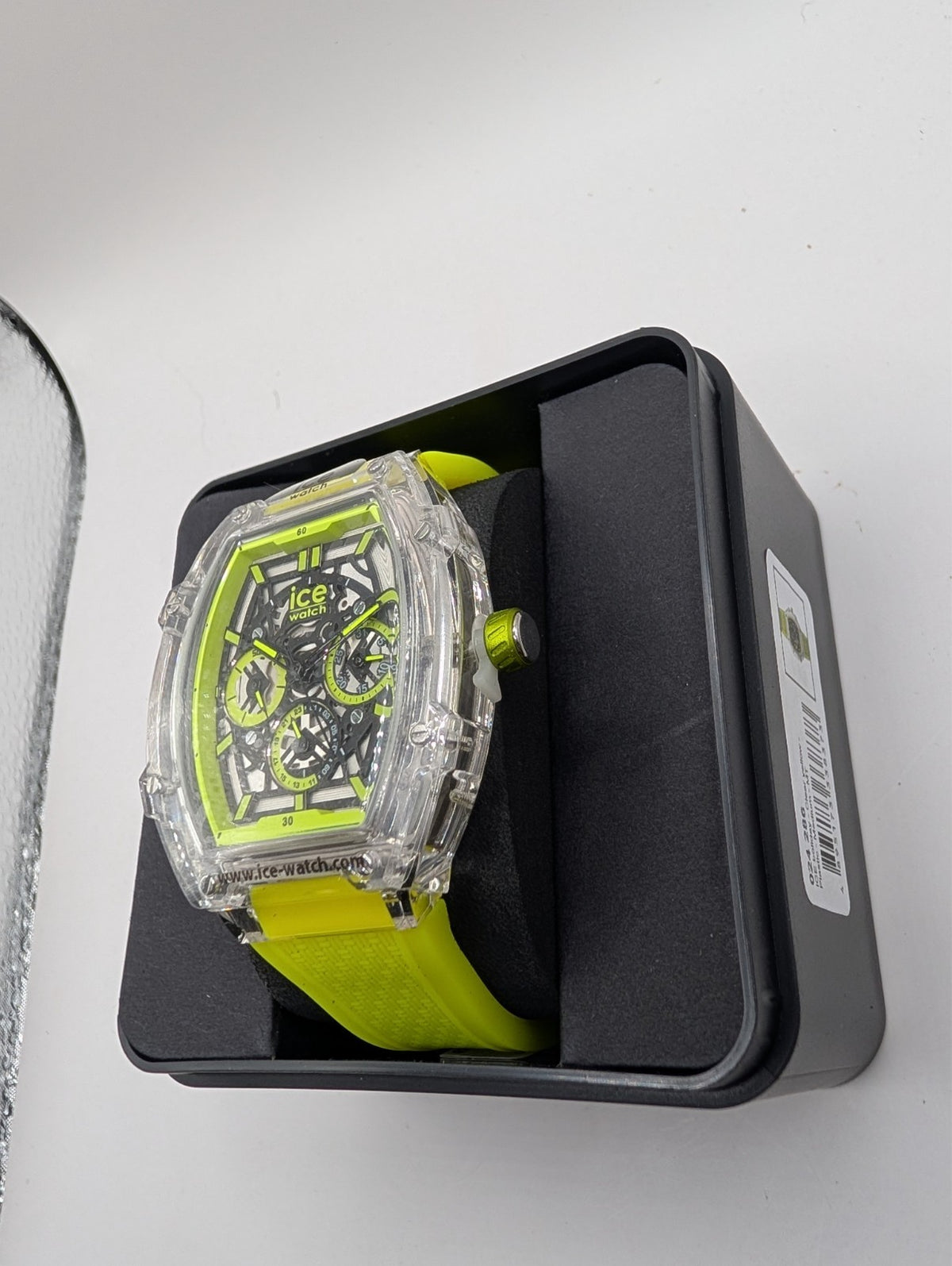 [ICE-WATCH] 024286 ICE boliday clear yellow skeleton date medium tonneau