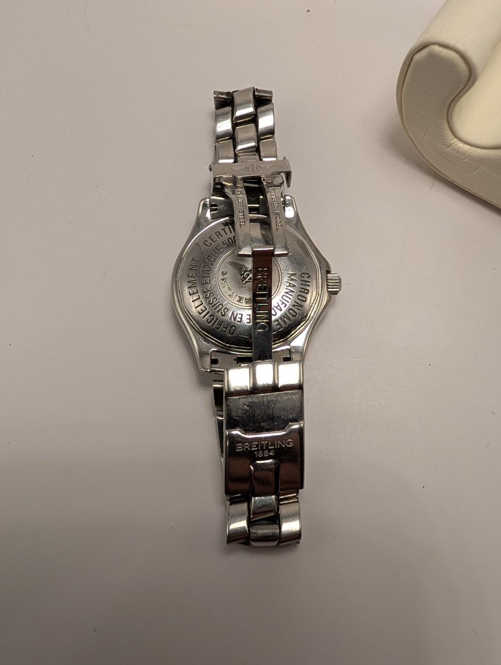 Breitling Colt Oceane 34mm Silver Dial Quartz Chronometre Watch A57350 With Box