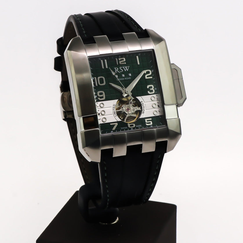 RSWA152OH-SL-12 Swiss Made RSW Cross Road Open Heart Automatic watch