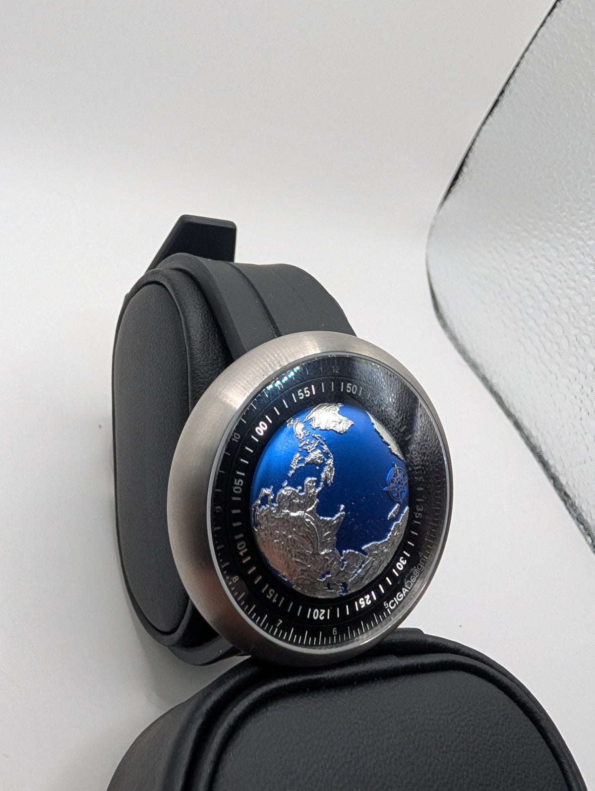 Ciga Luxury Timepiece Blue Planet Automatic Titanium Mens Watch Waterproof 46mm