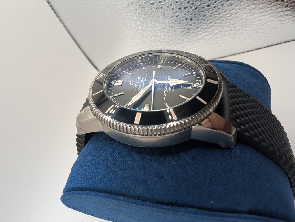 Breitling Superocean Heritage II B20 46mm Black Auto AB2020 Rubber Deployant