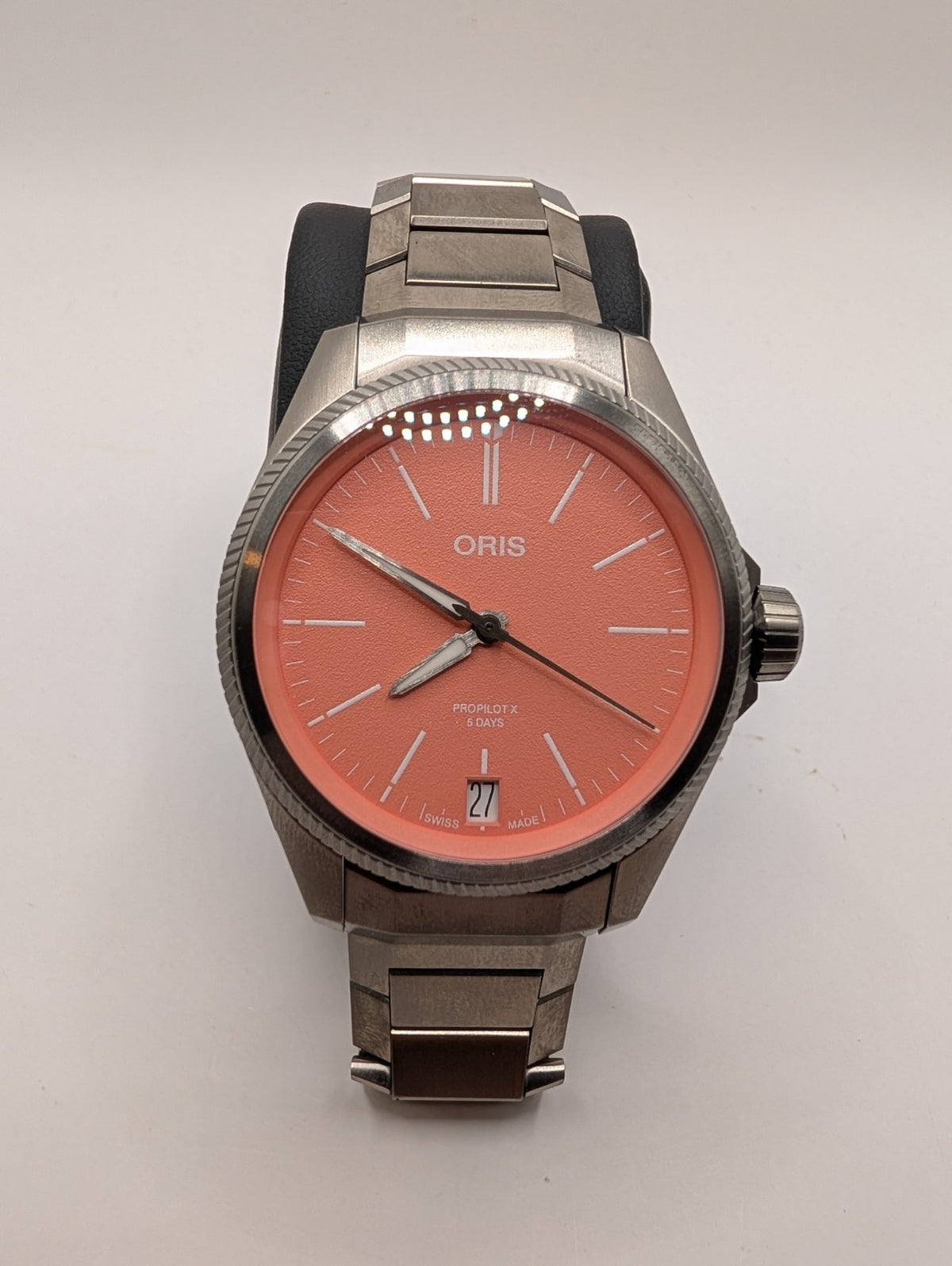 Oris ProPilot x Calibre 400 Automatic Watch 39mm Titanium Pink