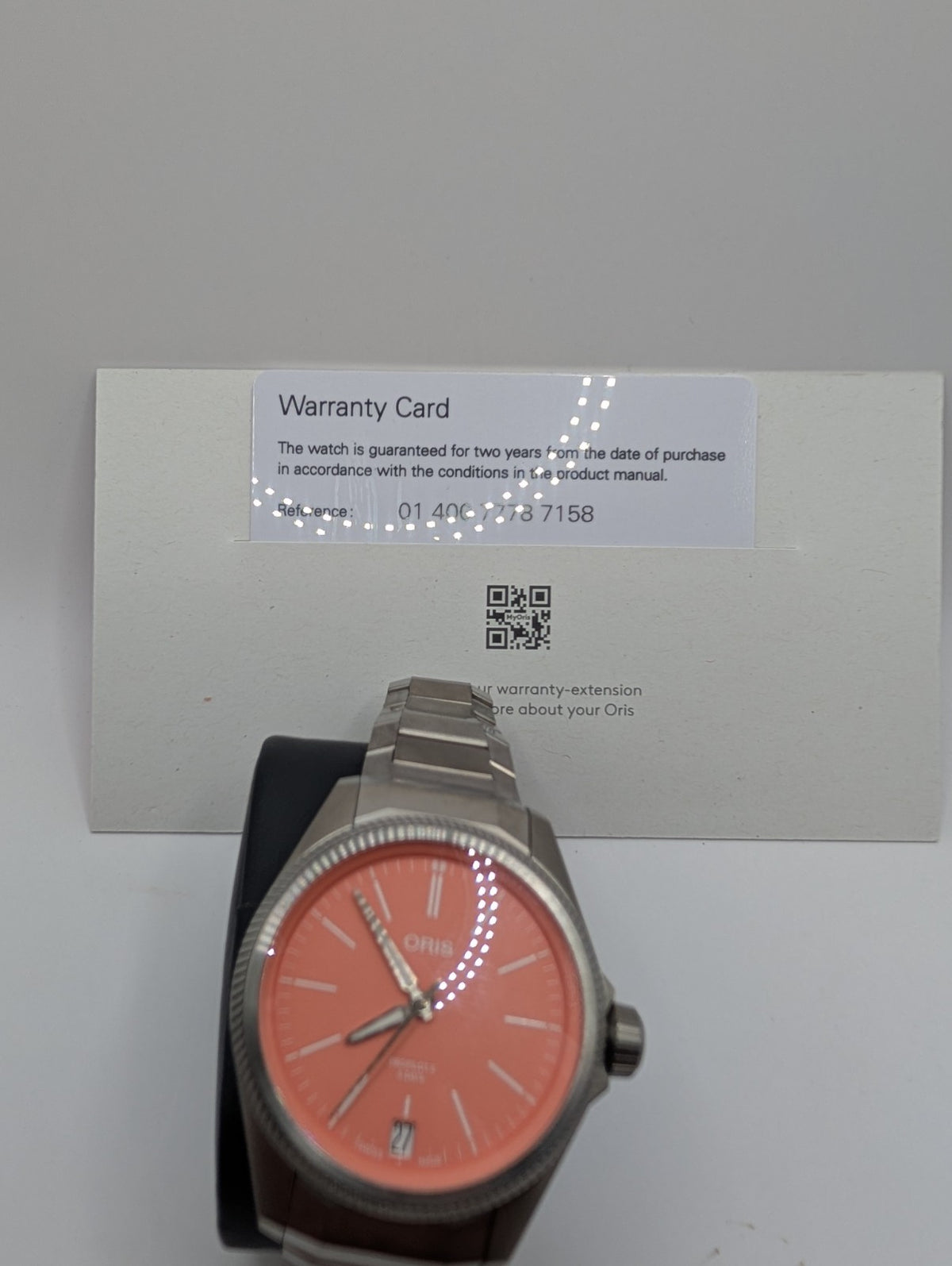 Oris ProPilot x Calibre 400 Automatic Watch 39mm Titanium Salmon