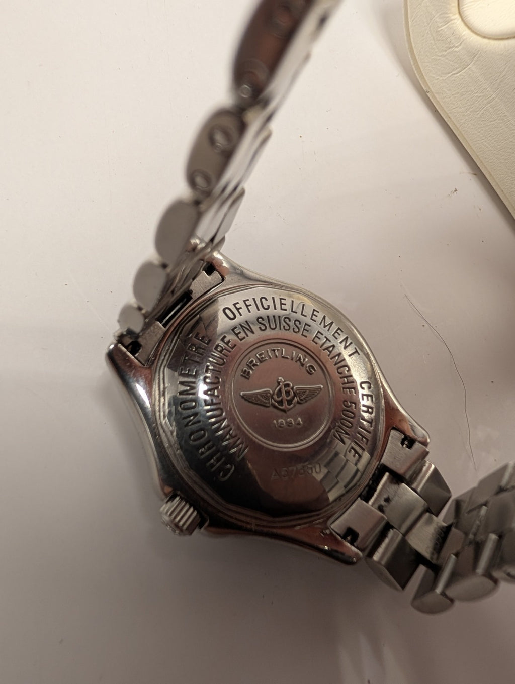 Breitling Colt Oceane 34mm Silver Dial Quartz Chronometre Watch A57350 With Box