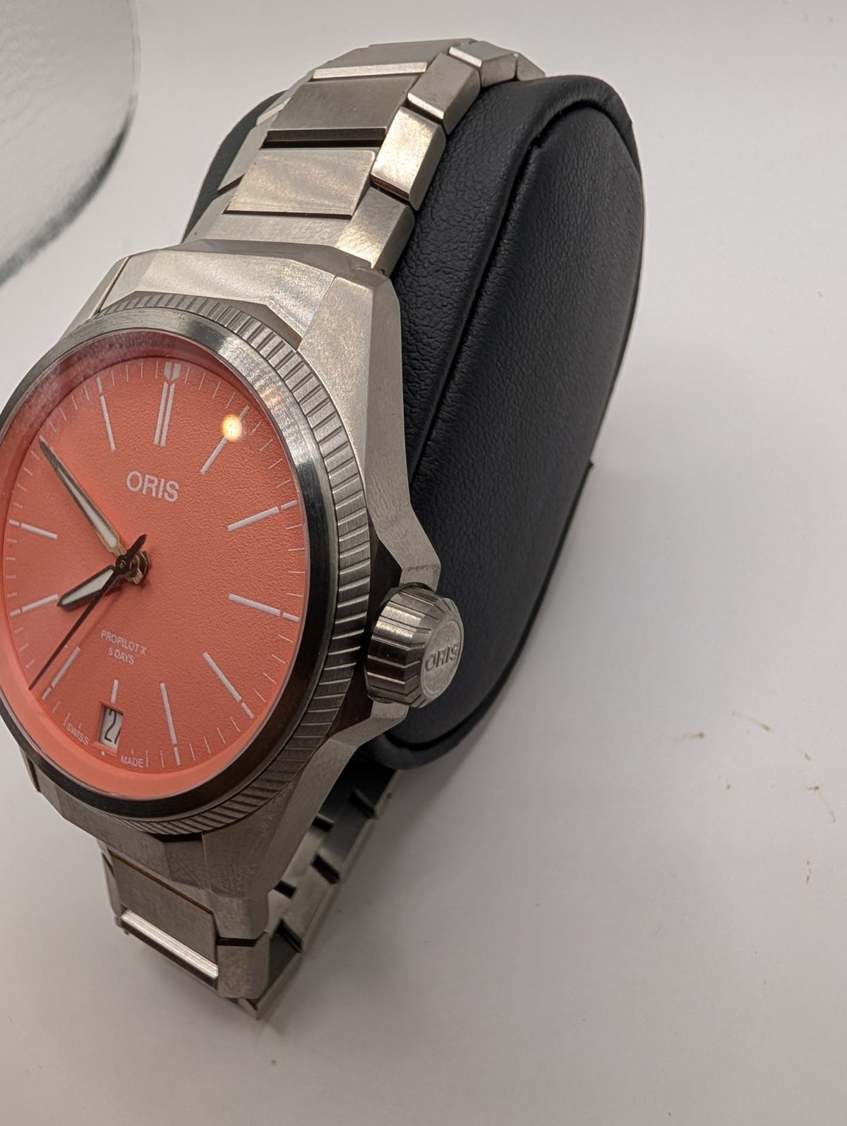 Oris ProPilot x Calibre 400 Automatic Watch 39mm Titanium Pink