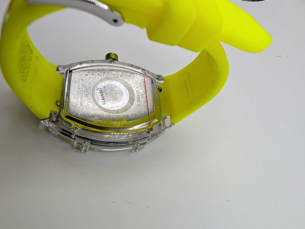 [ICE-WATCH] 024286 ICE boliday clear yellow skeleton date medium tonneau