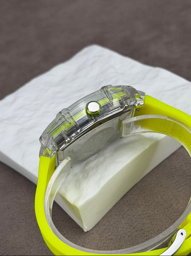 [ICE-WATCH] 024286 ICE boliday clear yellow skeleton date medium tonneau