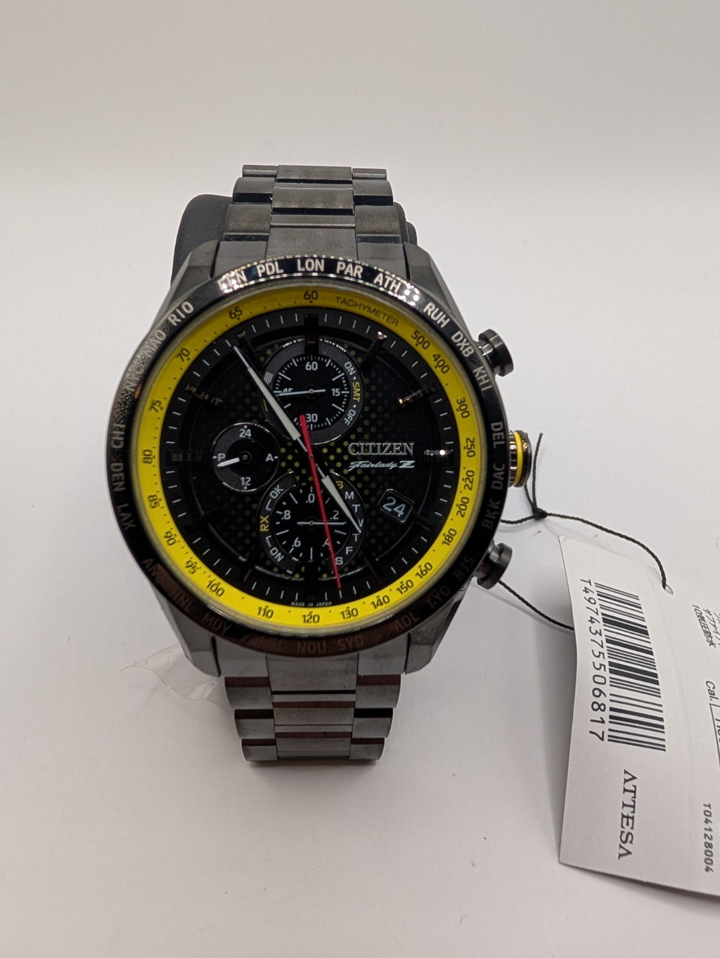 Citizen Nissan Fairlady Z  AT8185-89E Men's Black Yellow Men's Watch New in Box