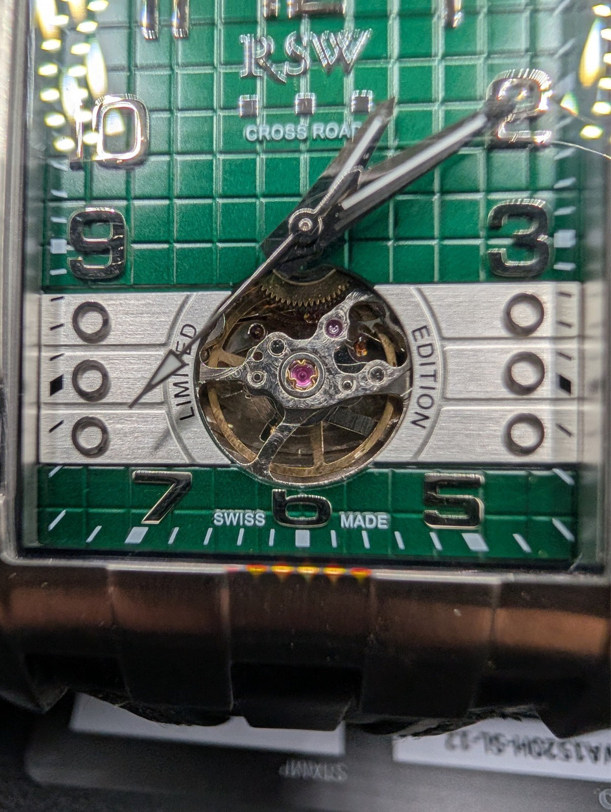 RSWA152OH-SL-12 Swiss Made RSW Cross Road Open Heart Automatic watch