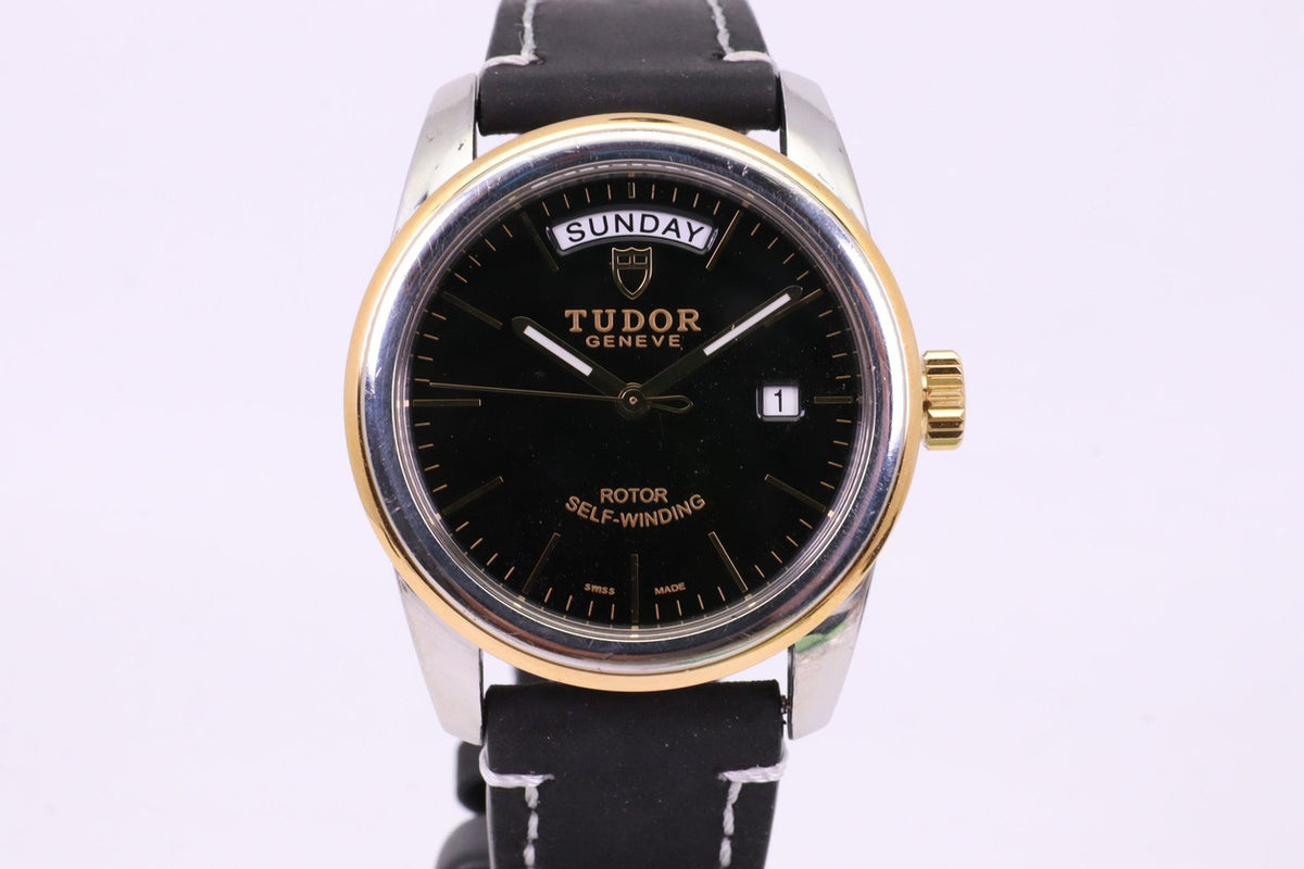 Tudor Glamour Date+Day 39mm Ref. 56003 Black Gilt Dial Custom / Aftermarket Part