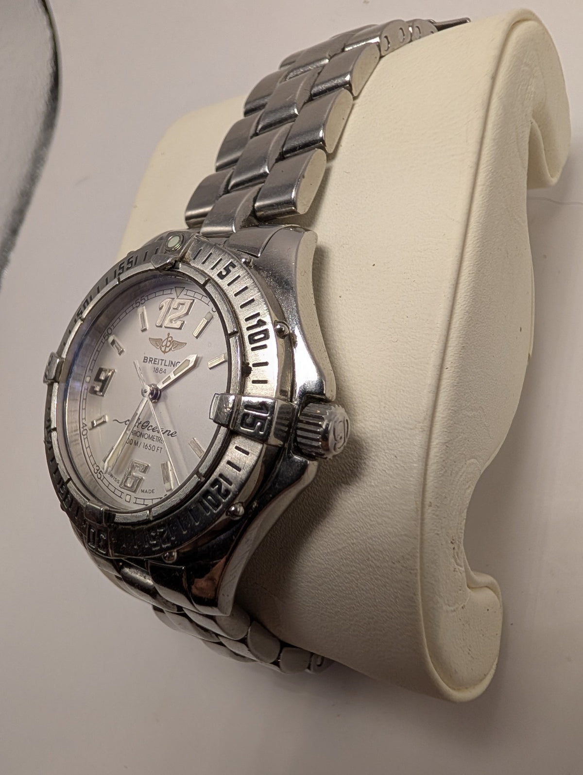 Breitling Colt Oceane 34mm Silver Dial Quartz Chronometre Watch A57350 With Box