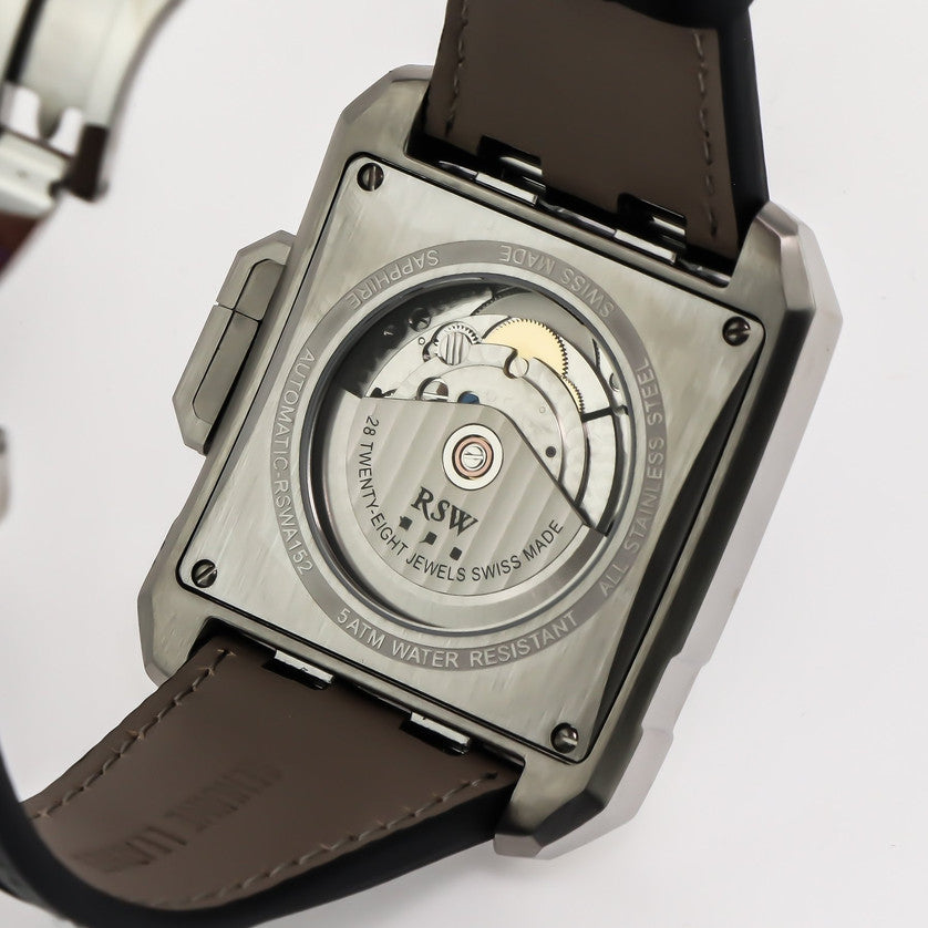 RSWA152OH-SL-12 Swiss Made RSW Cross Road Open Heart Automatic watch